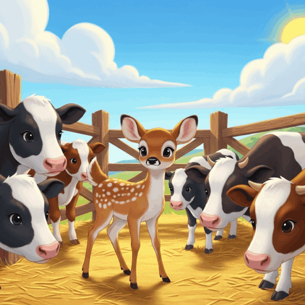 นิทานอีสป เรื่อง กวางในคอกวัว พร้อมข้อคิดสอนใจ