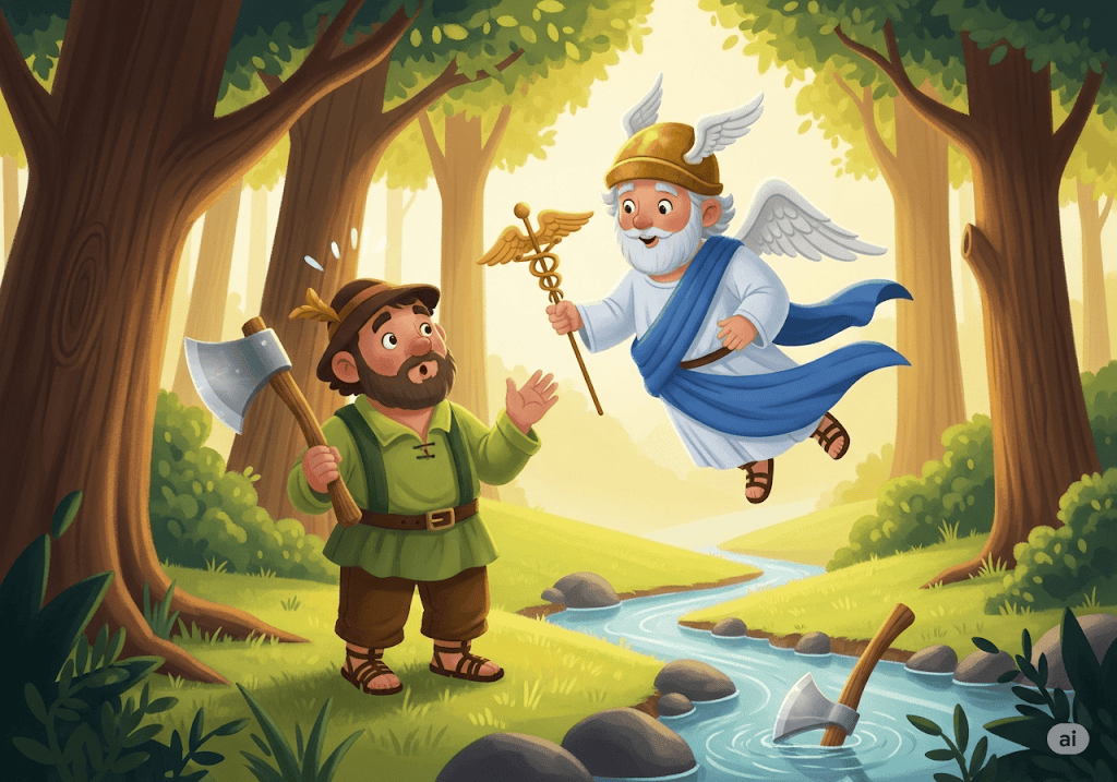 นิทานอีสป เรื่อง คนตัดไม้กับปรอท พร้อมข้อคิดสอนใจ