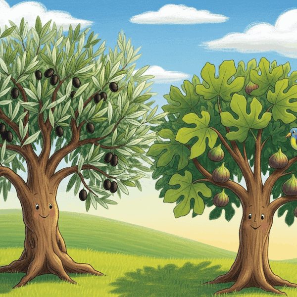 นิทานอีสป เรื่อง ต้นมะกอกกับต้นมะเดื่อ พร้อมข้อคิดสอนใจ