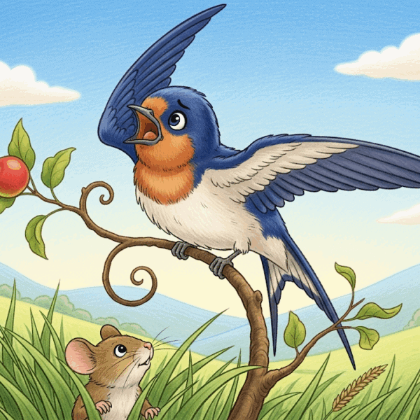 นิทานอีสป เรื่อง นกนางแอ่นเตือนภัย พร้อมข้อคิดสอนใจ