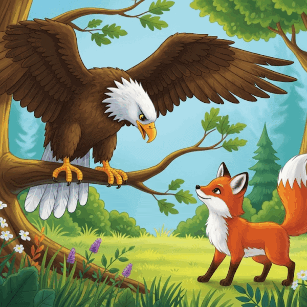 นิทานอีสป เรื่อง นกอินทรีกับสุนัขจิ้งจอก พร้อมข้อคิดสอนใจ