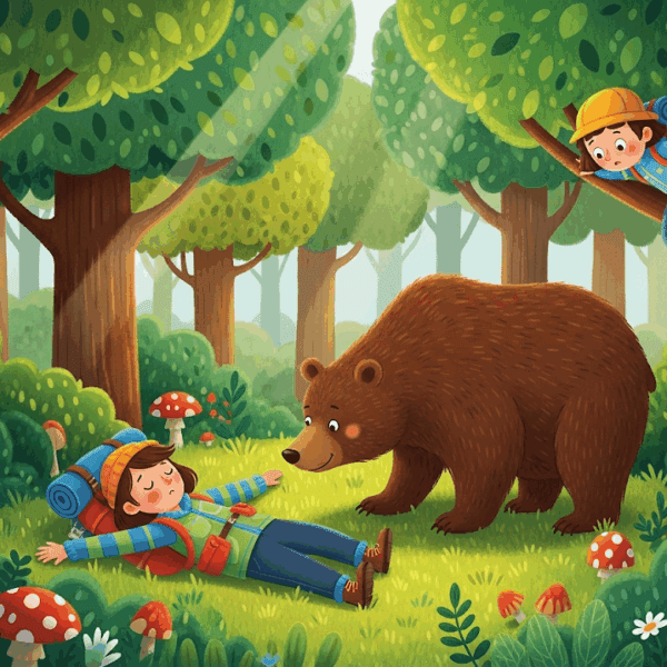 นิทานอีสป เรื่อง นักเดินทางกับหมี พร้อมข้อคิดสอนใจ