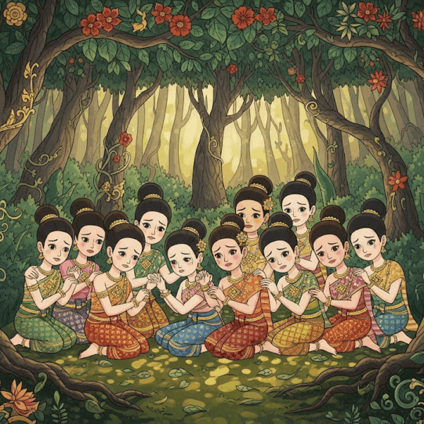 นิทานพื้นบ้าน เรื่อง นางสิบสอง พร้อมข้อคิดสอนใจ