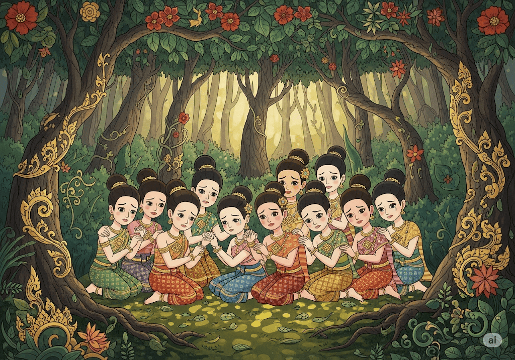 นิทานพื้นบ้าน เรื่อง นางสิบสอง พร้อมข้อคิดสอนใจ