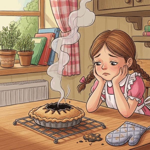 นิทานก่อนนอน เรื่อง พายไหม้ของสาวน้อยจอมขี้เกียจ