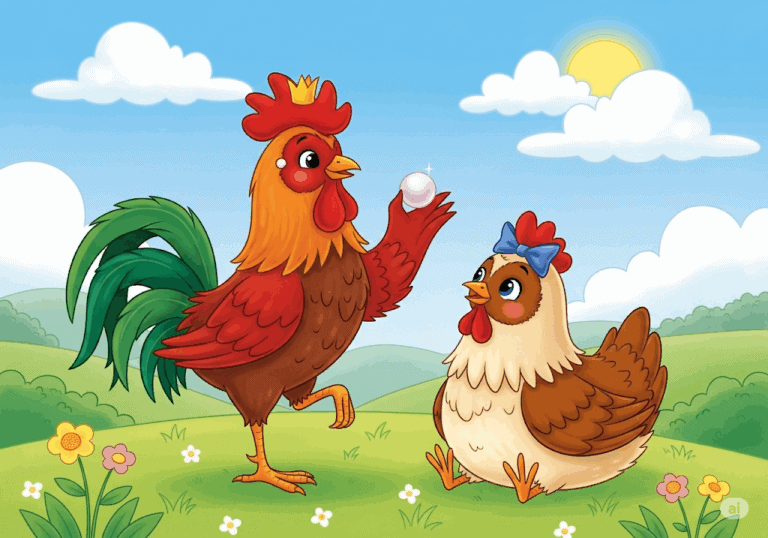 นิทานอีสป เรื่อง พ่อไก่ แม่ไก่กับไข่มุก พร้อมข้อคิดสอนใจ