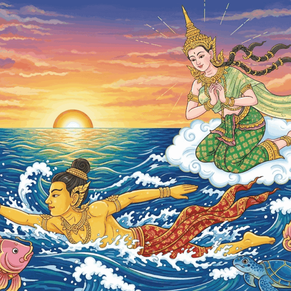 นิทานชาดก เรื่อง มหาชนกชาดก (พระมหาชนก) พร้อมข้อคิดสอนใจ