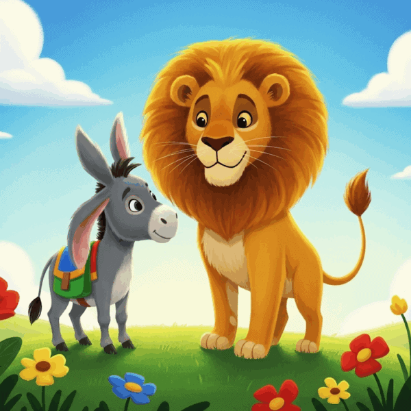 นิทานอีสป เรื่อง ราชสีห์กับลา พร้อมข้อคิดสอนใจ