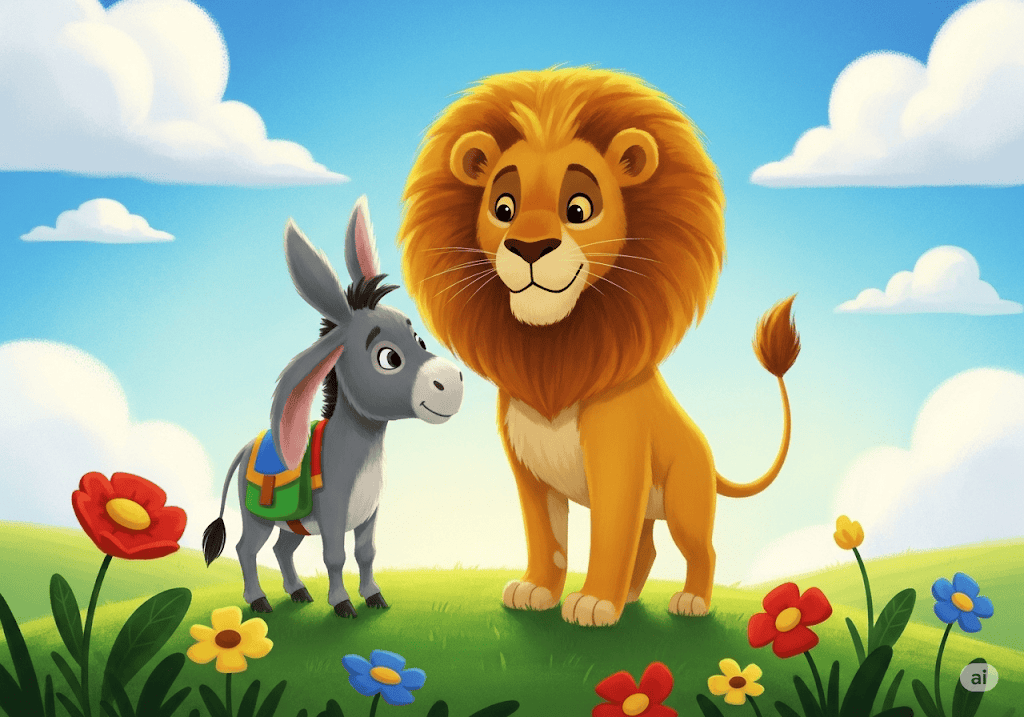 นิทานอีสป เรื่อง ราชสีห์กับลา พร้อมข้อคิดสอนใจ