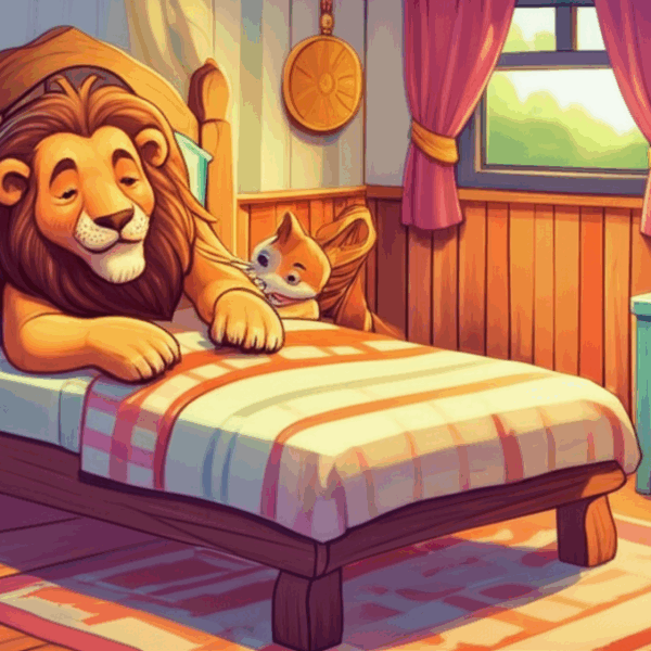 นิทานอีสป เรื่อง ราชสีห์ป่วยกับสุนัขจิ้งจอก พร้อมข้อคิดสอนใจ