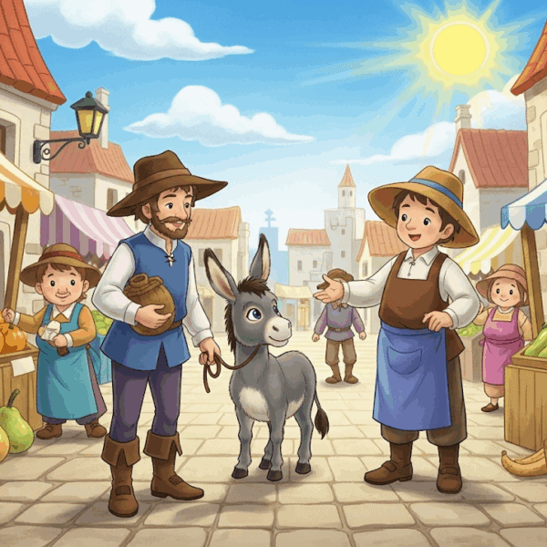 นิทานอีสป เรื่อง ลากับผู้ซื้อ พร้อมข้อคิดสอนใจ