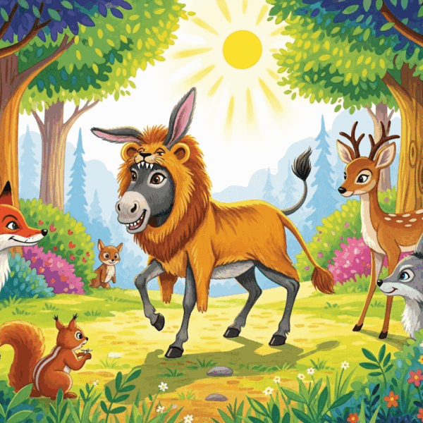 นิทานอีสป เรื่อง ลากับหนังราชสีห์ พร้อมข้อคิดสอนใจ