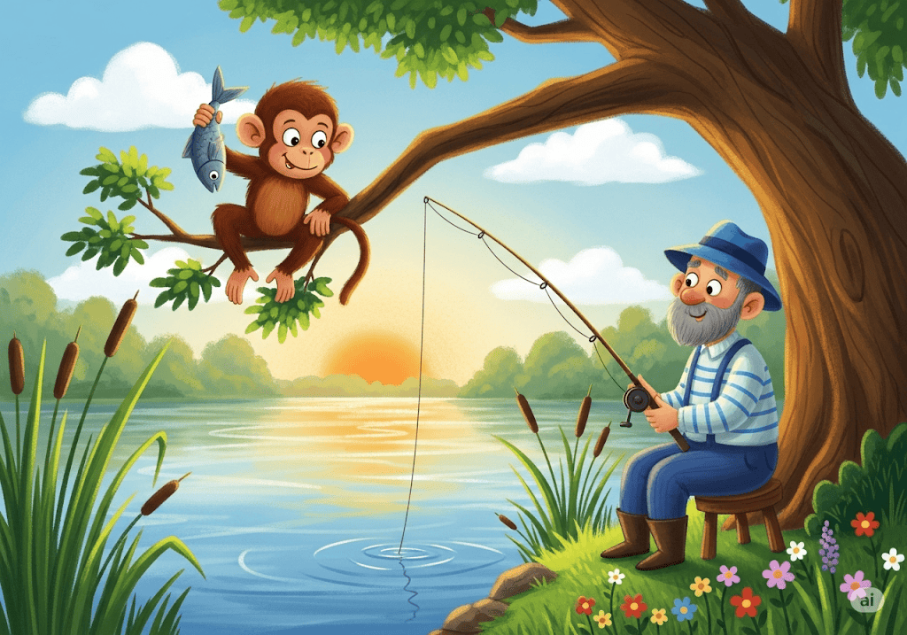นิทานอีสป เรื่อง ลิงกับชาวประมง พร้อมข้อคิดสอนใจ