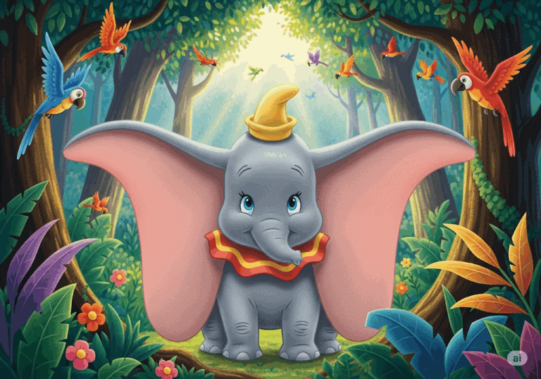 นิทานก่อนนอน เรื่อง ลูกช้างดิมโบ้จอมดื้อรั้น พร้อมข้อคิดสอนใจ