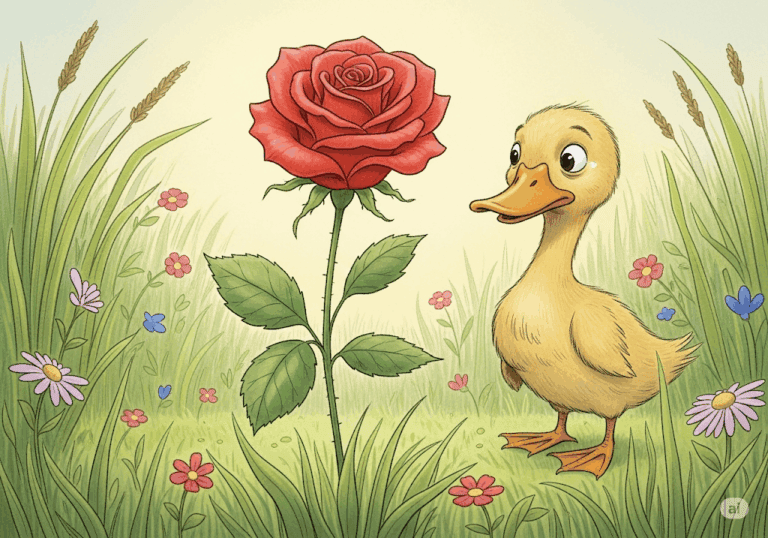 นิทานก่อนนอน เรื่อง ลูกเป็ดขี้เหร่กับดอกกุหลาบผู้หยิ่งยโส พร้อมคติสอนใจ