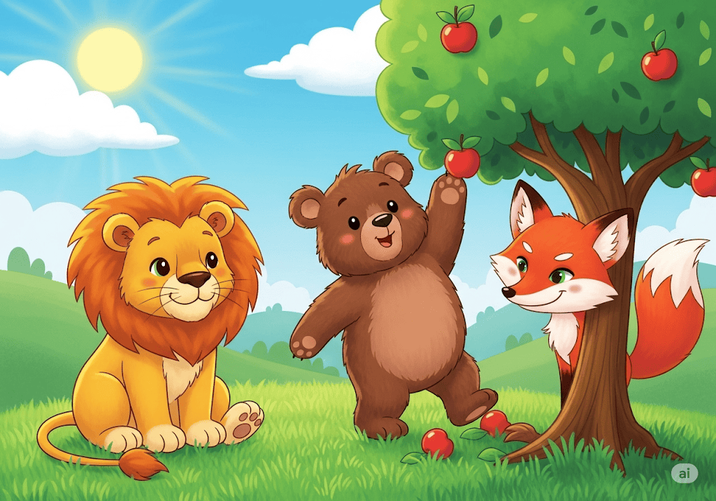 นิทานอีสป เรื่อง สิงโต, หมี และสุนัขจิ้งจอก พร้อมข้อคิดสอนใจ