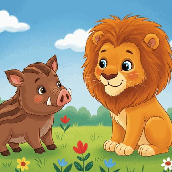 นิทานอีสป เรื่อง สิงโตกับหมูป่า พร้อมข้อคิดสอนใจ