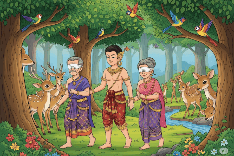 นิทานชาดก เรื่อง สุวรรณสามชาดก (พระสุวรรณสาม) พร้อมข้อคิดสอนใจ