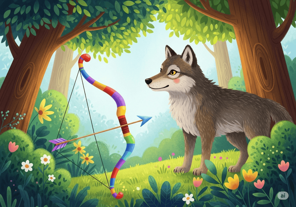 นิทานอีสป เรื่อง หมาป่ากับคันธนู พร้อมข้อคิดสอนใจ