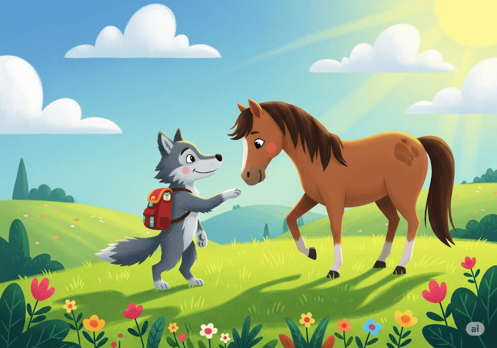 นิทานอีสป เรื่อง หมาป่ากับม้า พร้อมข้อคิดสอนใจ