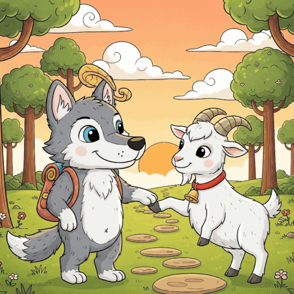 นิทานอีสป เรื่อง หมาป่ากับแพะ พร้อมข้อคิดสอนใจ