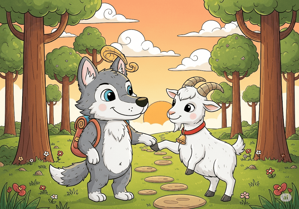 นิทานอีสป เรื่อง หมาป่ากับแพะ พร้อมข้อคิดสอนใจ