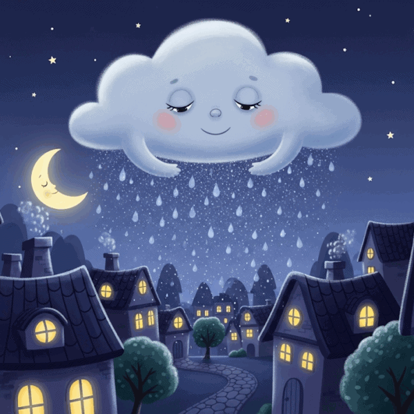 นิทานก่อนนอน เรื่อง เมฆน้อยใจดีกับสายฝนกล่อมนอน พร้อมข้อคิดสอนใจ