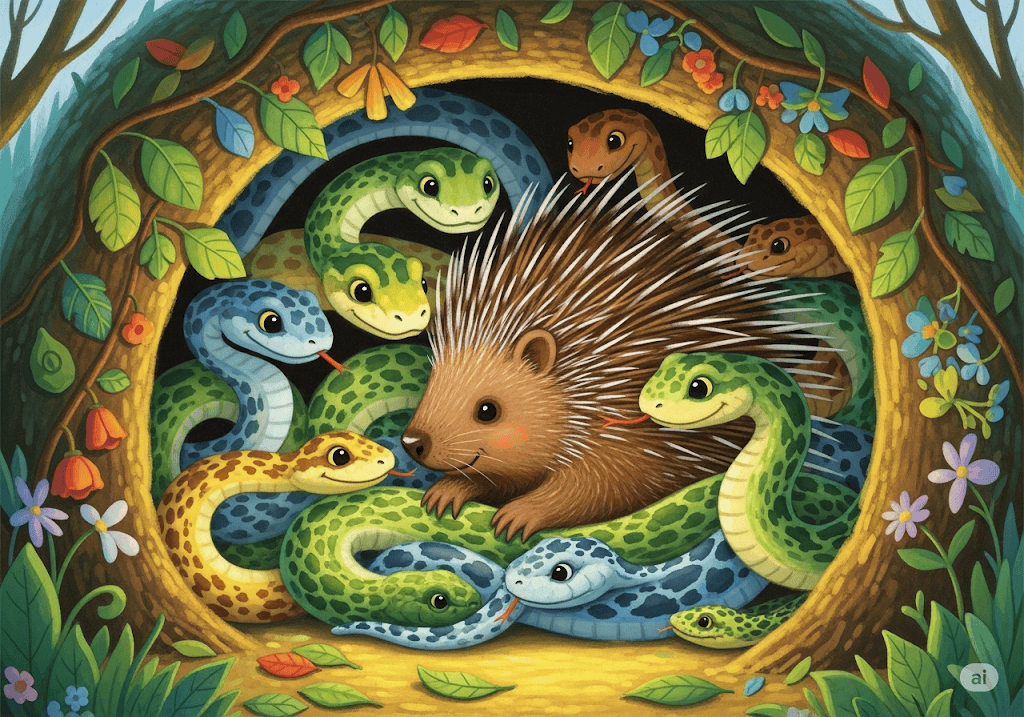 นิทานอีสป เรื่อง เม่นกับงู พร้อมข้อคิดสอนใจ