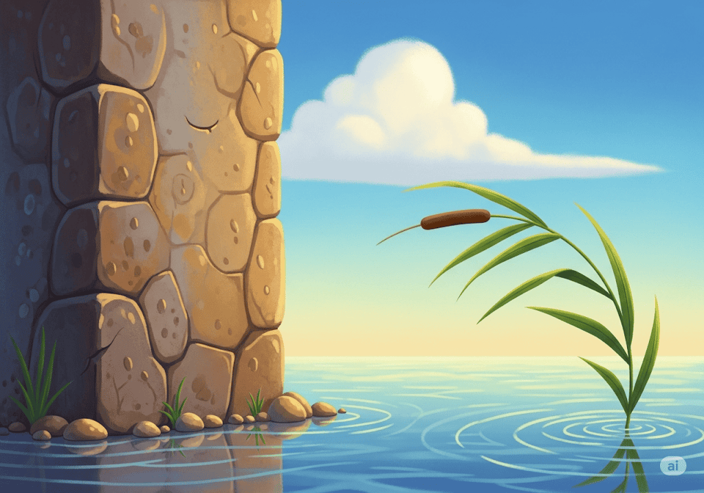 นิทานอีสป เรื่อง เสากับต้นกก พร้อมข้อคิดสอนใจ