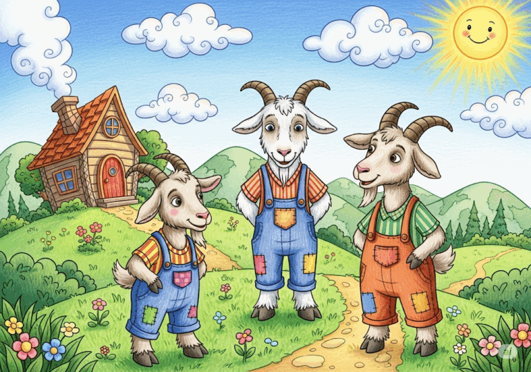 นิทานก่อนนอน เรื่อง แพะตัวผู้สามตัว พร้อมข้อคิดสอนใจ