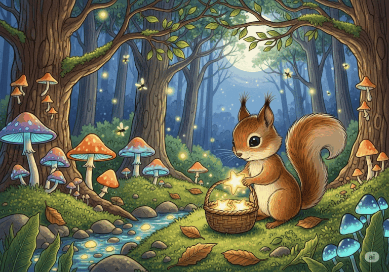 นิทานก่อนนอน เรื่อง กระรอกน้อยสะสมดวงดาว พร้อมข้อคิดสอนใจ