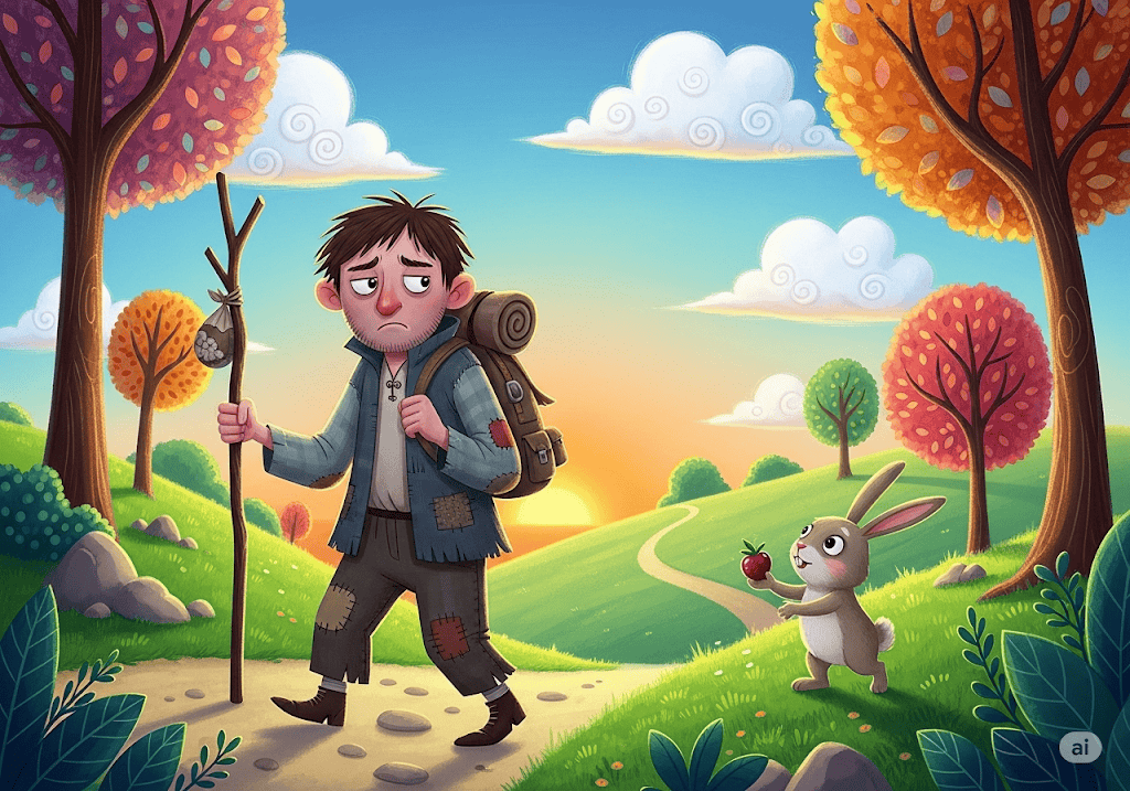 นิทานอีสป เรื่อง ชายพเนจรอกตัญญู พร้อมข้อคิดสอนใจ