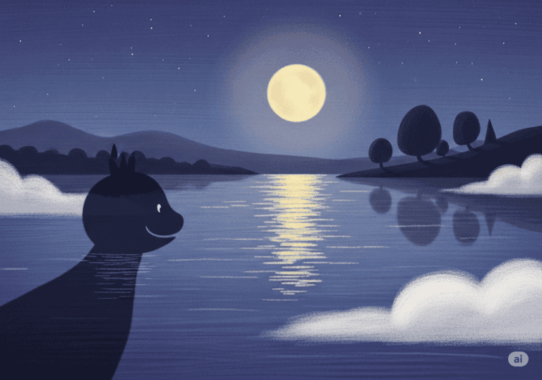 นิทานก่อนนอน เรื่อง ทะเลสาบแสงจันทร์และเงาปริศนา พร้อมข้อคิดสอนใจ