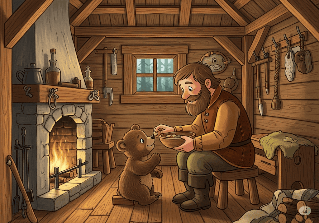 นิทานอีสป เรื่อง นายพรานเลี้ยงหมี พร้อมข้อคิดสอนใจ