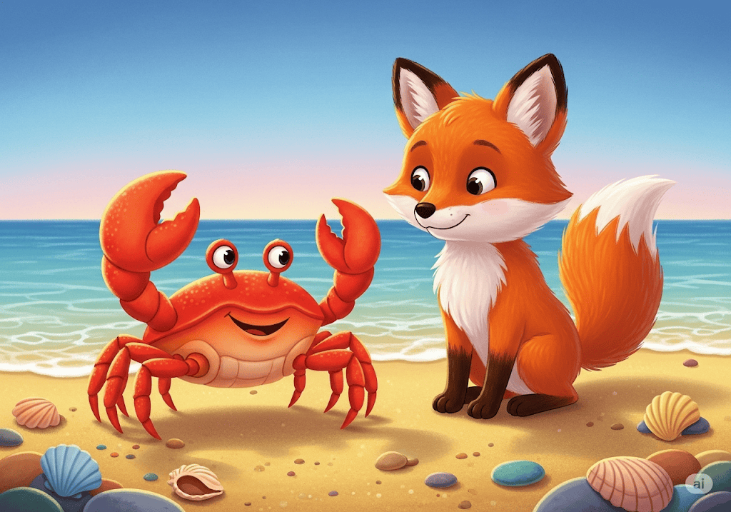 นิทานอีสป เรื่อง ปูทะเลกับหมาจิ้งจอก  พร้อมข้อคิดสอนใจ