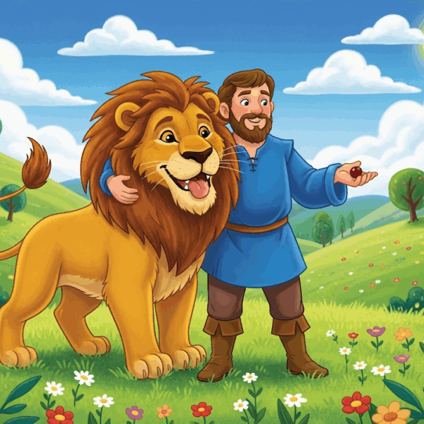 นิทานอีสป เรื่อง ผู้ชายกับสิงโต พร้อมข้อคิดสอนใจ