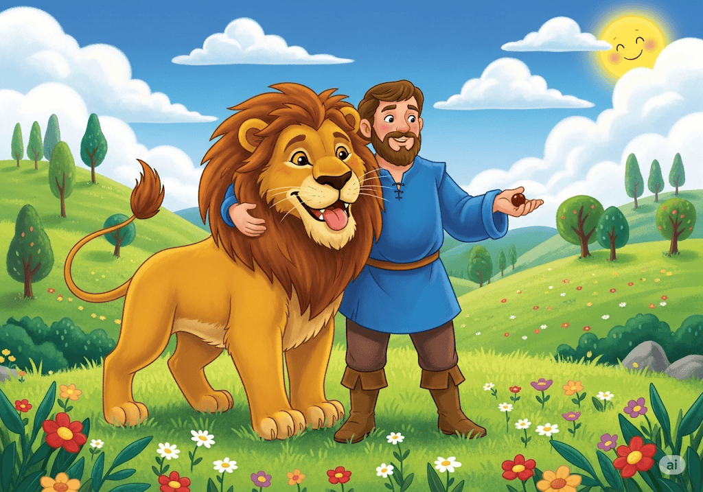 นิทานอีสป เรื่อง ผู้ชายกับสิงโต พร้อมข้อคิดสอนใจ