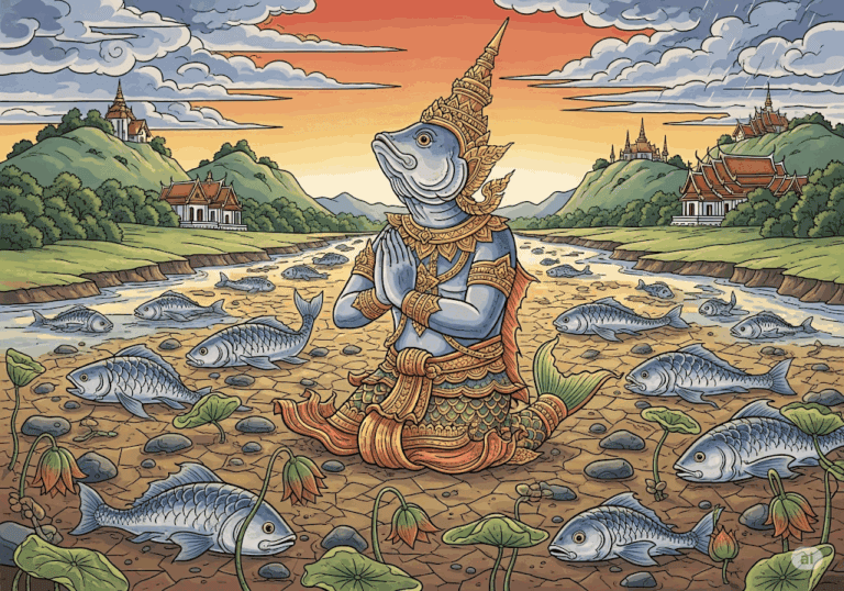นิทานชาดก เรื่อง มัจฉชาดก (พญาปลาผู้ซื่อสัตย์) พร้อมข้อคิดสอนใจ
