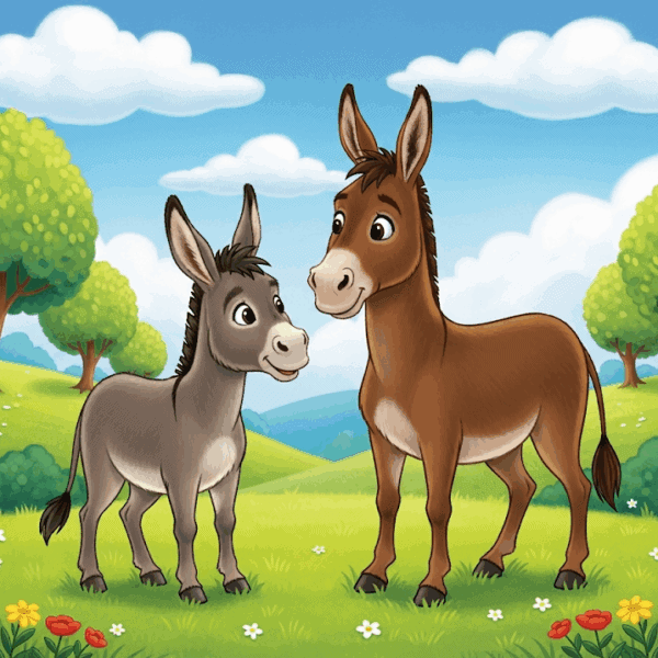 นิทานอีสป เรื่อง ลากับล่อ พร้อมข้อคิดสอนใจ