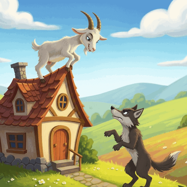 นิทานอีสป เรื่อง ลูกแพะกับหมาป่า พร้อมข้อคิดสอนใจ