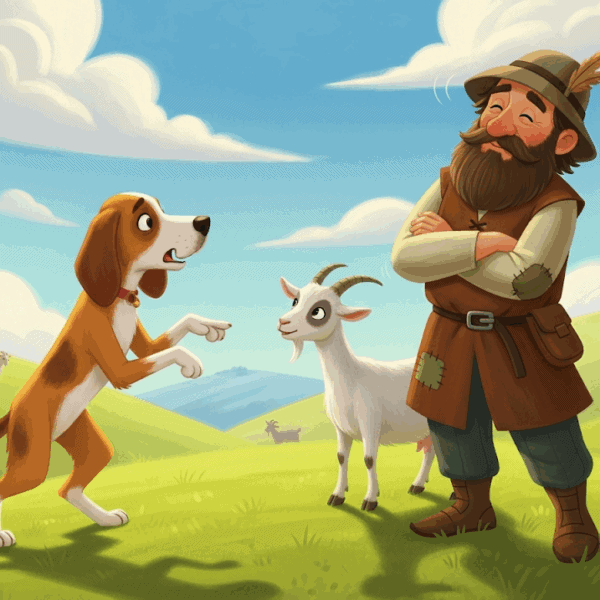 นิทานอีสป เรื่อง สุนัขล่าสัตว์กับคนเลี้ยงแพะ พร้อมข้อคิดสอนใจ