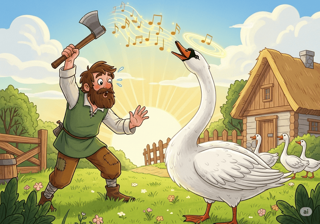 นิทานอีสป เรื่อง หงส์กับเจ้าของ พร้อมข้อคิดสอนใจ