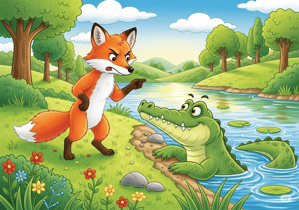 นิทานอีสป เรื่อง หมาจิ้งจอกกับจระเข้ พร้อมข้อคิดสอนใจ