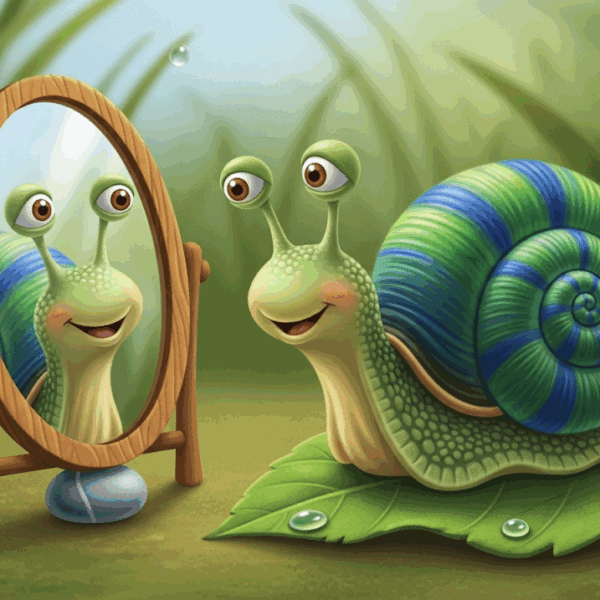 นิทานอีสป เรื่อง หอยทากกับกระจก พร้อมข้อคิดสอนใจ