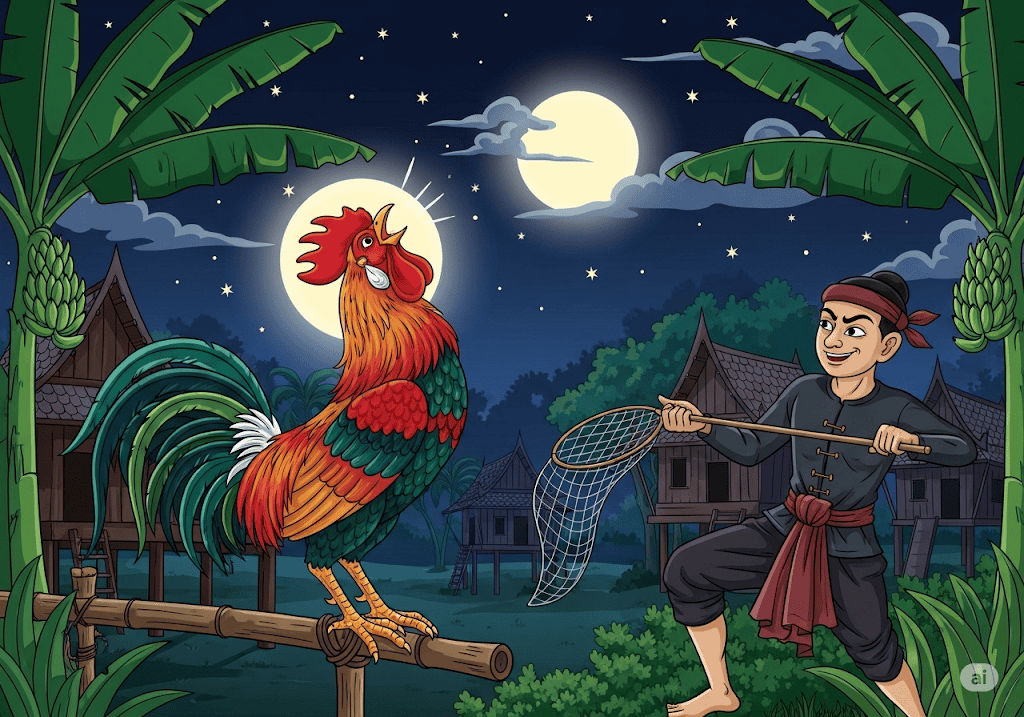 นิทานชาดก เรื่อง อกาลราวิชาดก (ไก่โห่ขันไม่เป็นเวลา) พร้อมข้อคิดสอนใจ