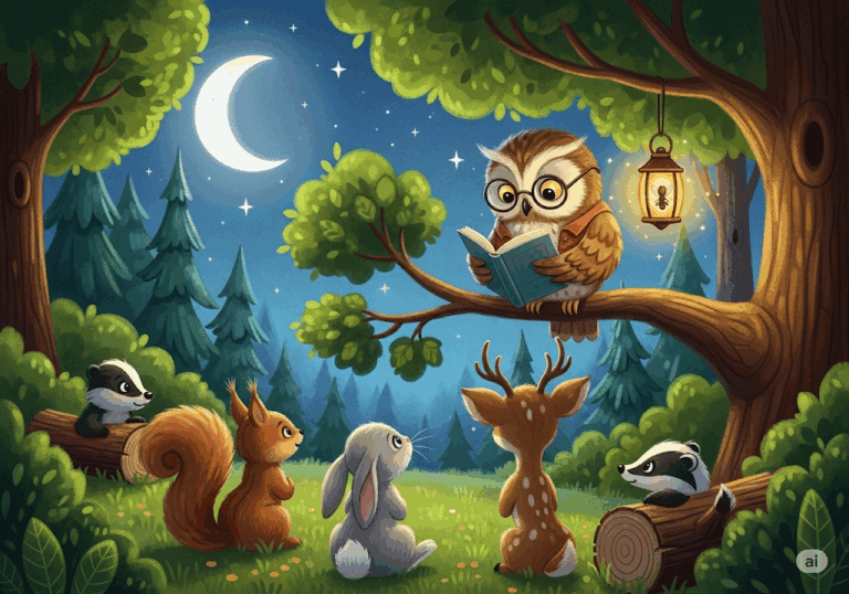 นิทานก่อนนอน เรื่อง เจ้านกฮูกผู้เล่านิทาน พร้อมข้อคิดสอนใจ