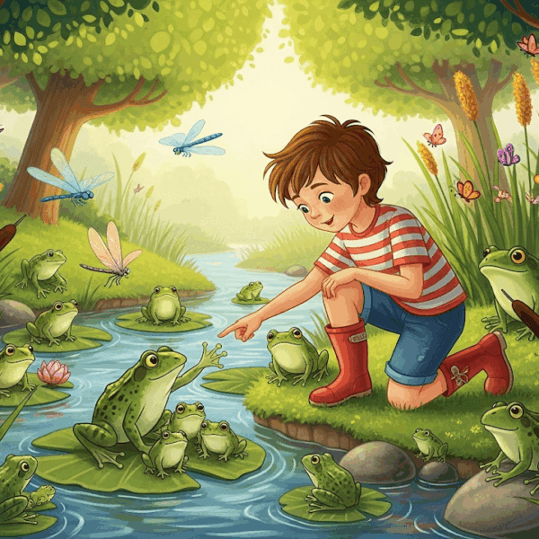 นิทานอีสป เรื่อง เด็กชายกับฝูงกบ พร้อมข้อคิดสอนใจ