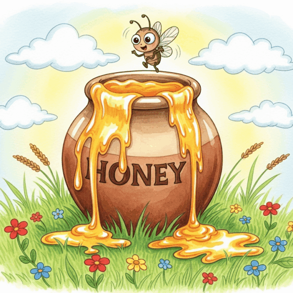 นิทานอีสป เรื่อง แมลงวันกับโถน้ำผึ้ง พร้อมข้อคิดสอนใจ