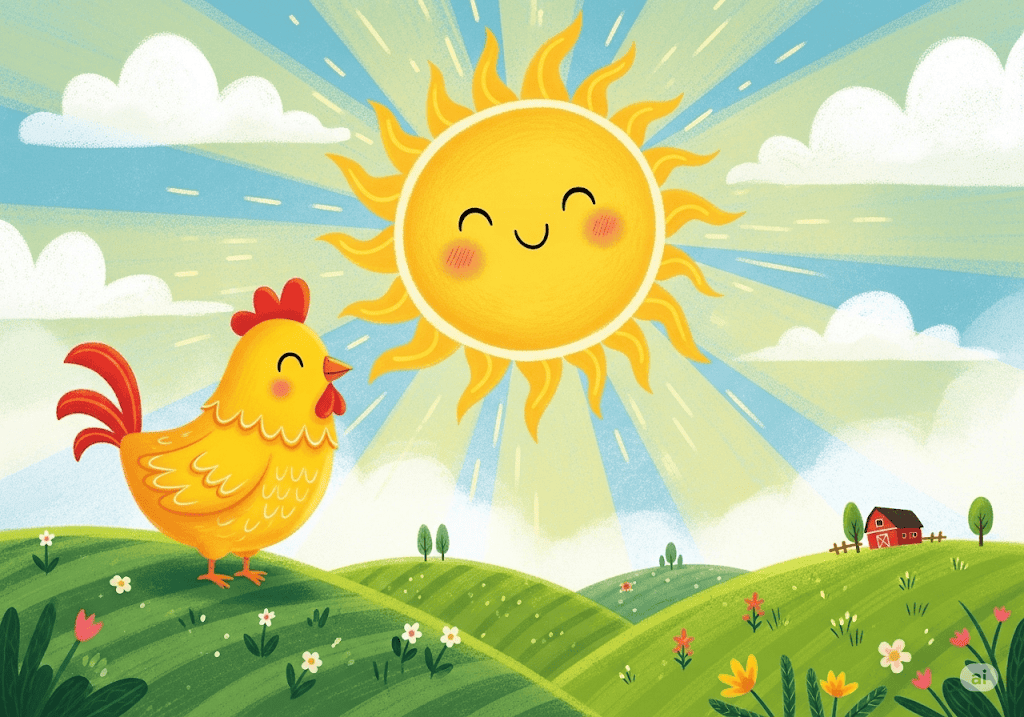 นิทานอีสป เรื่อง ไก่กับดวงอาทิตย์ พร้อมข้อคิดสอนใจ