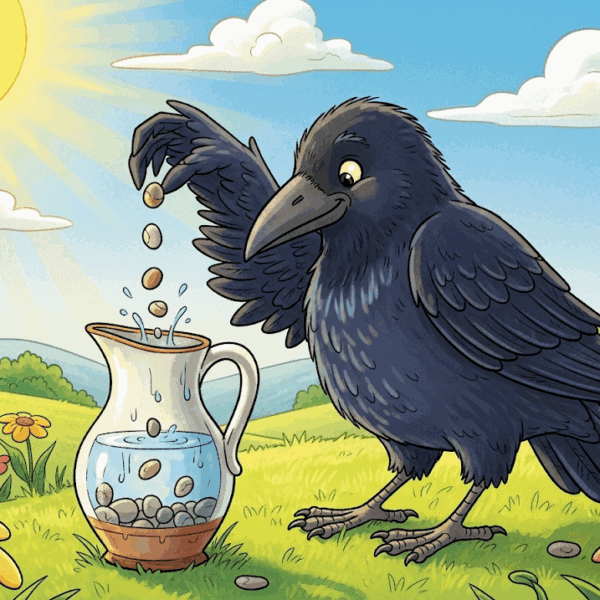 นิทานอีสป เรื่อง กากับเชือก พร้อมข้อคิดสอนใจ